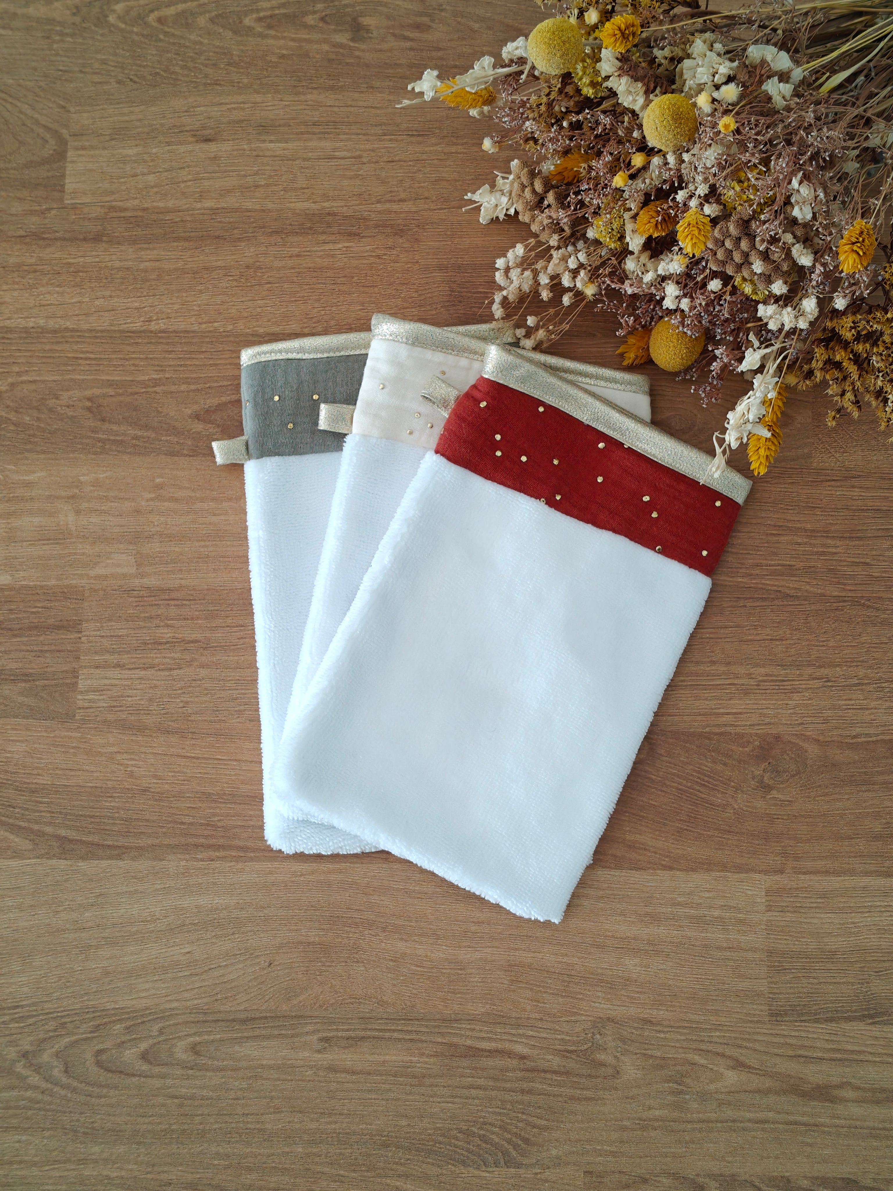 Les gants de toilette