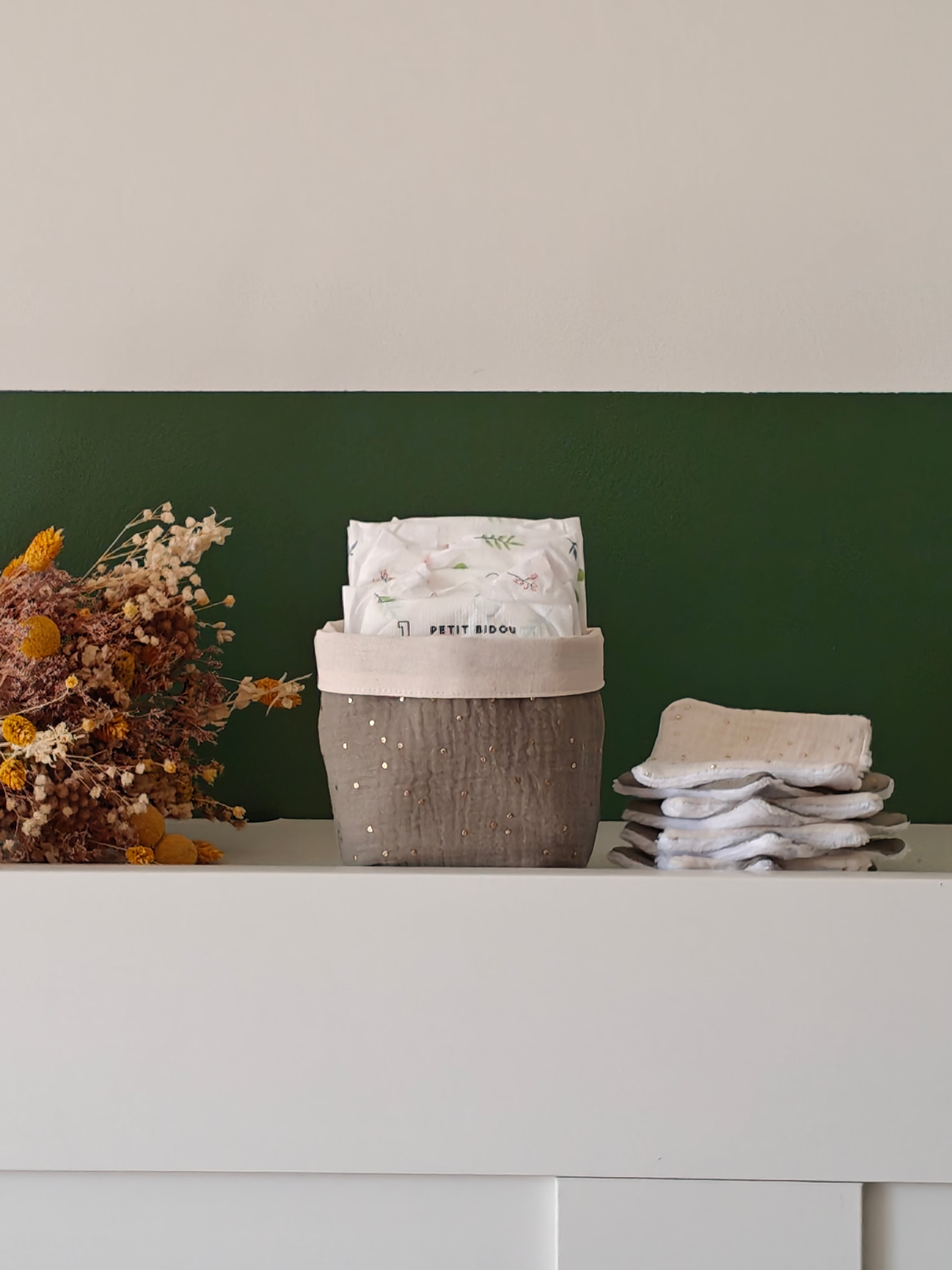 🌿Panière – Aurore boréale