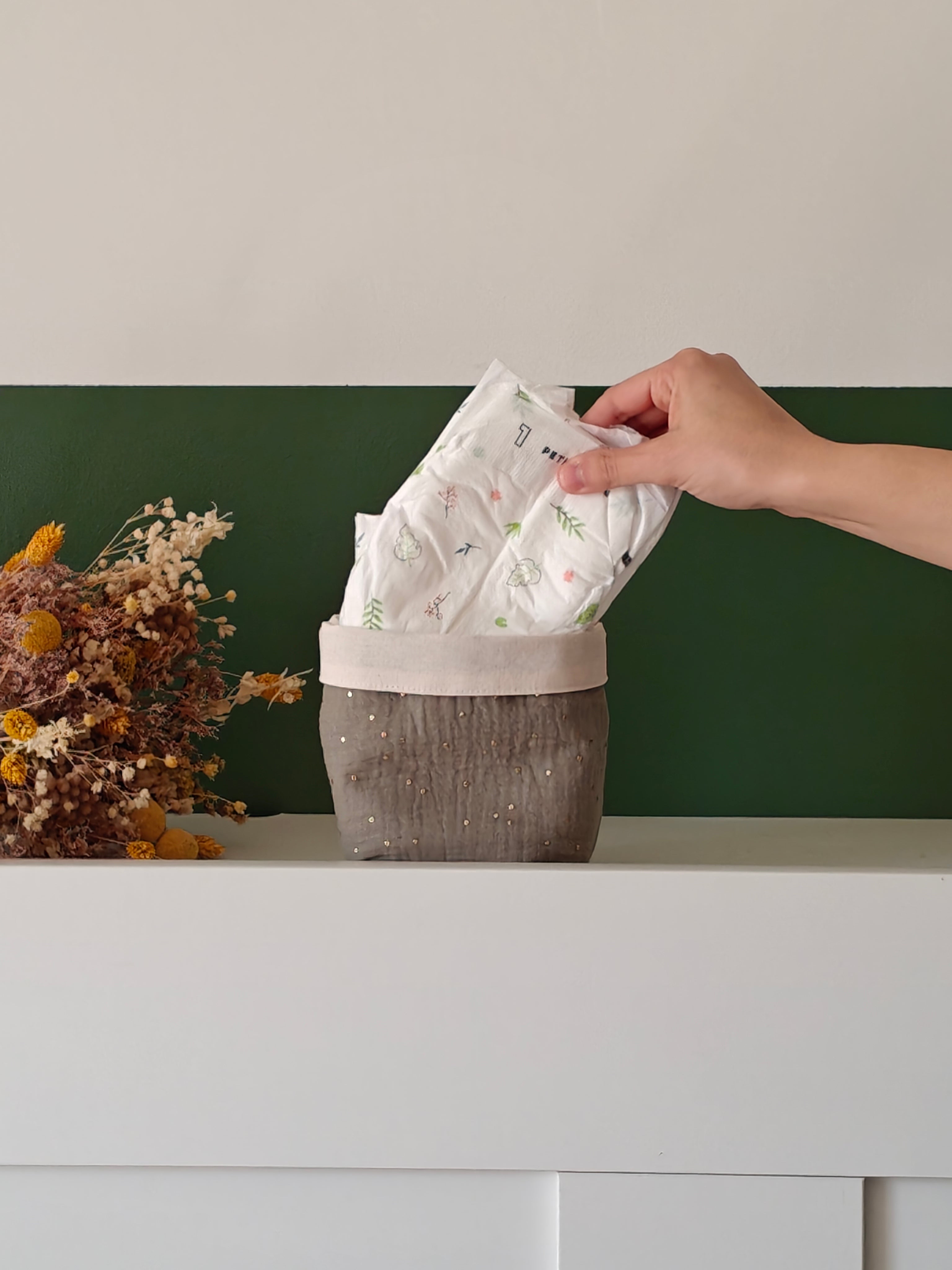 🌿Panière – Aurore boréale