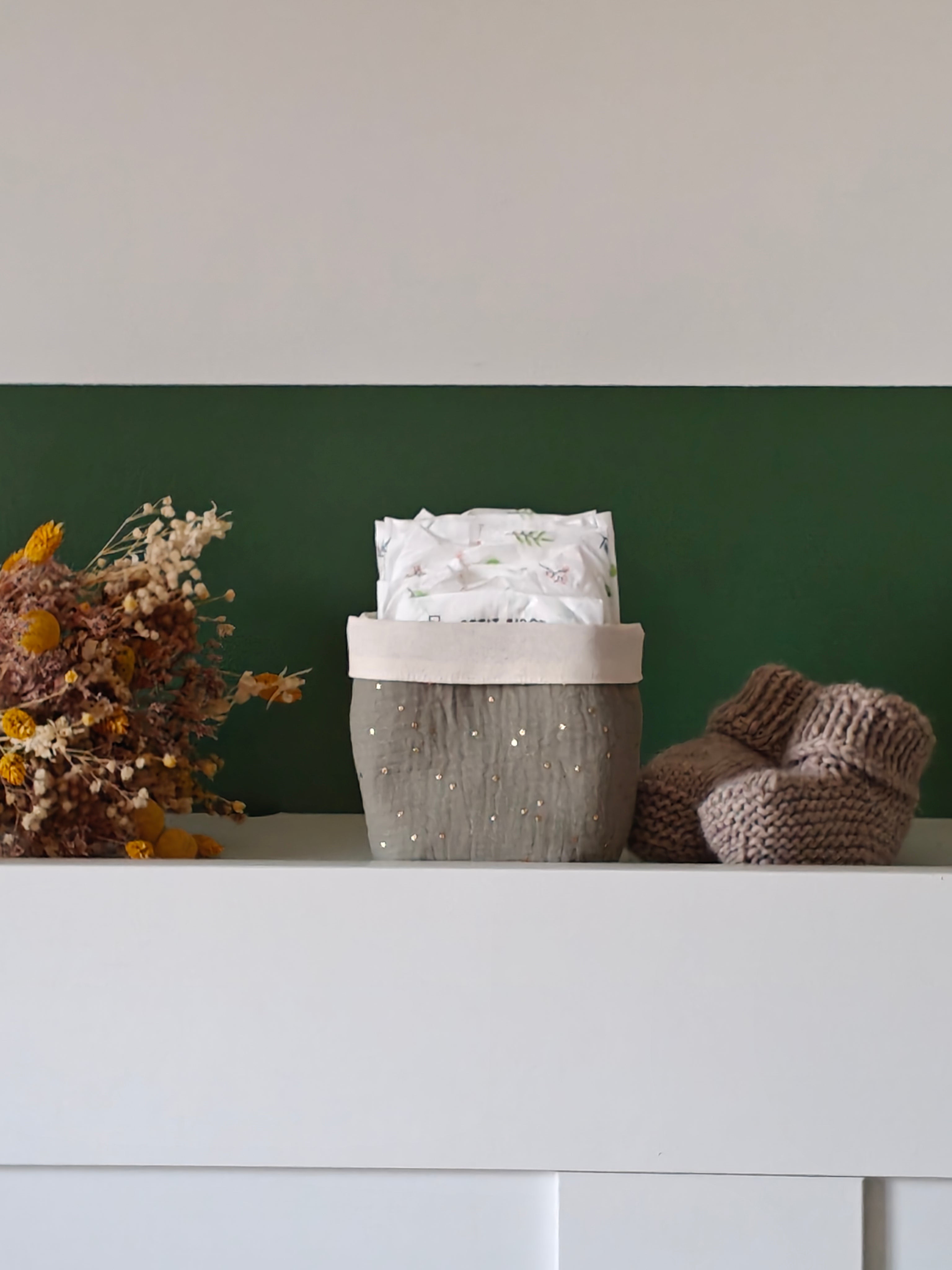 🌿Panière – Aurore boréale