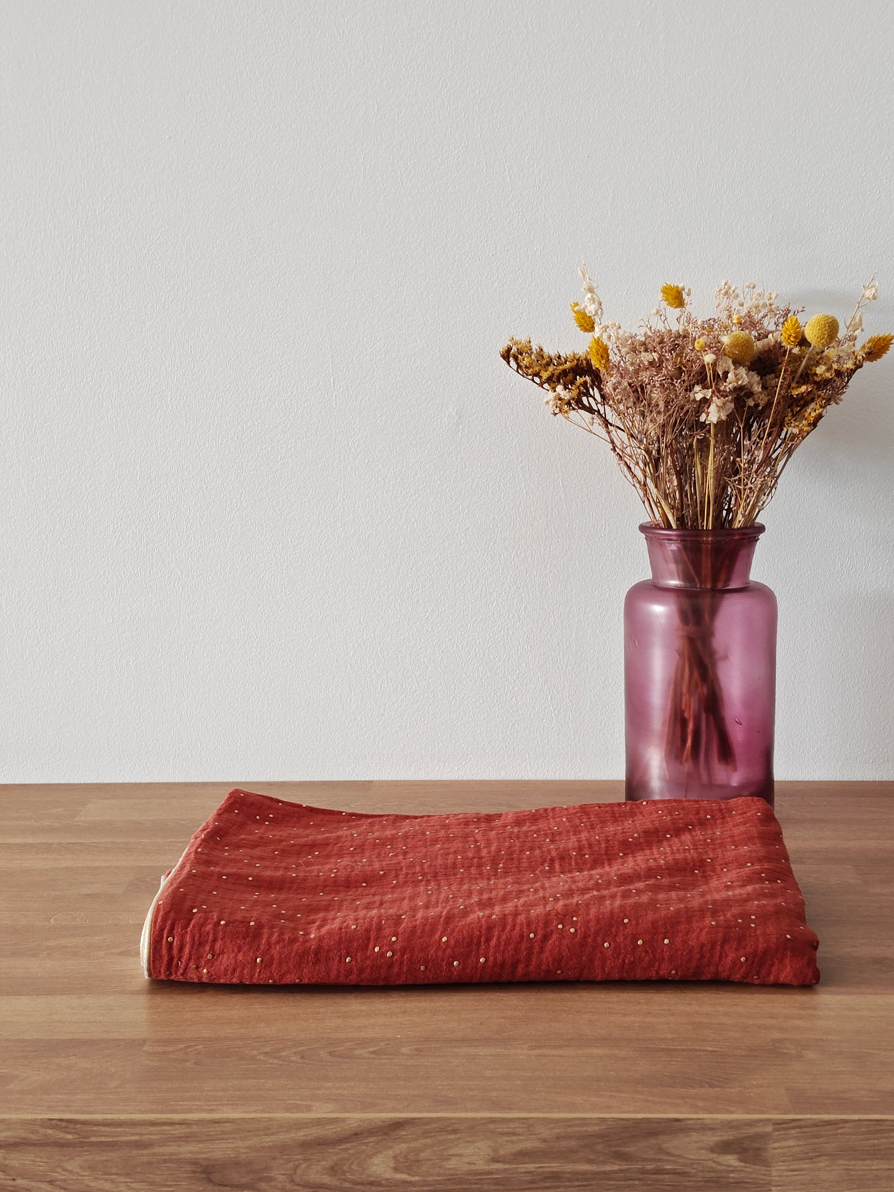 🍂 Couverture bébé - Comète cuivrée