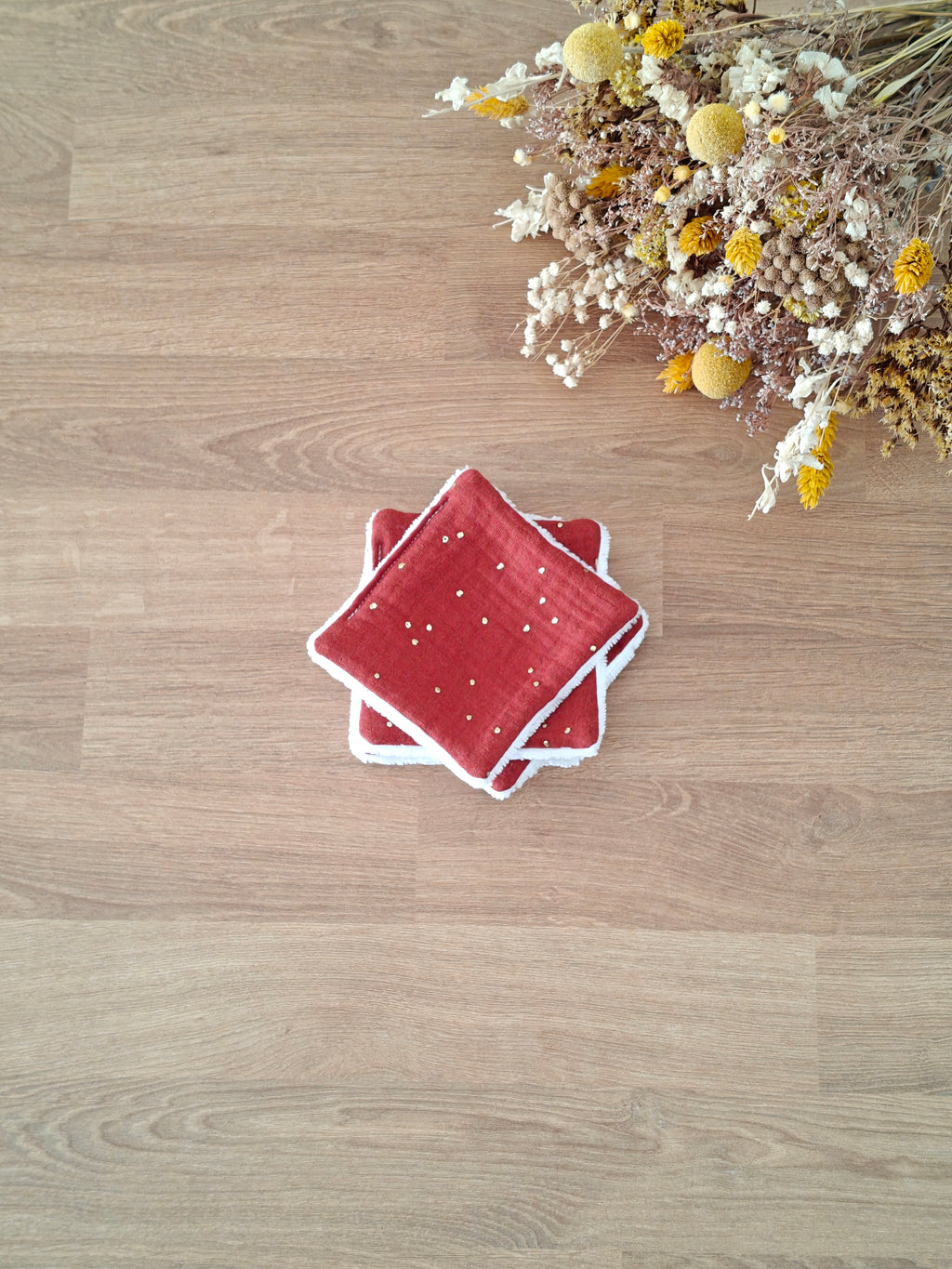 🍂 Lingettes lavables - Comète cuivrée (lot de 5)