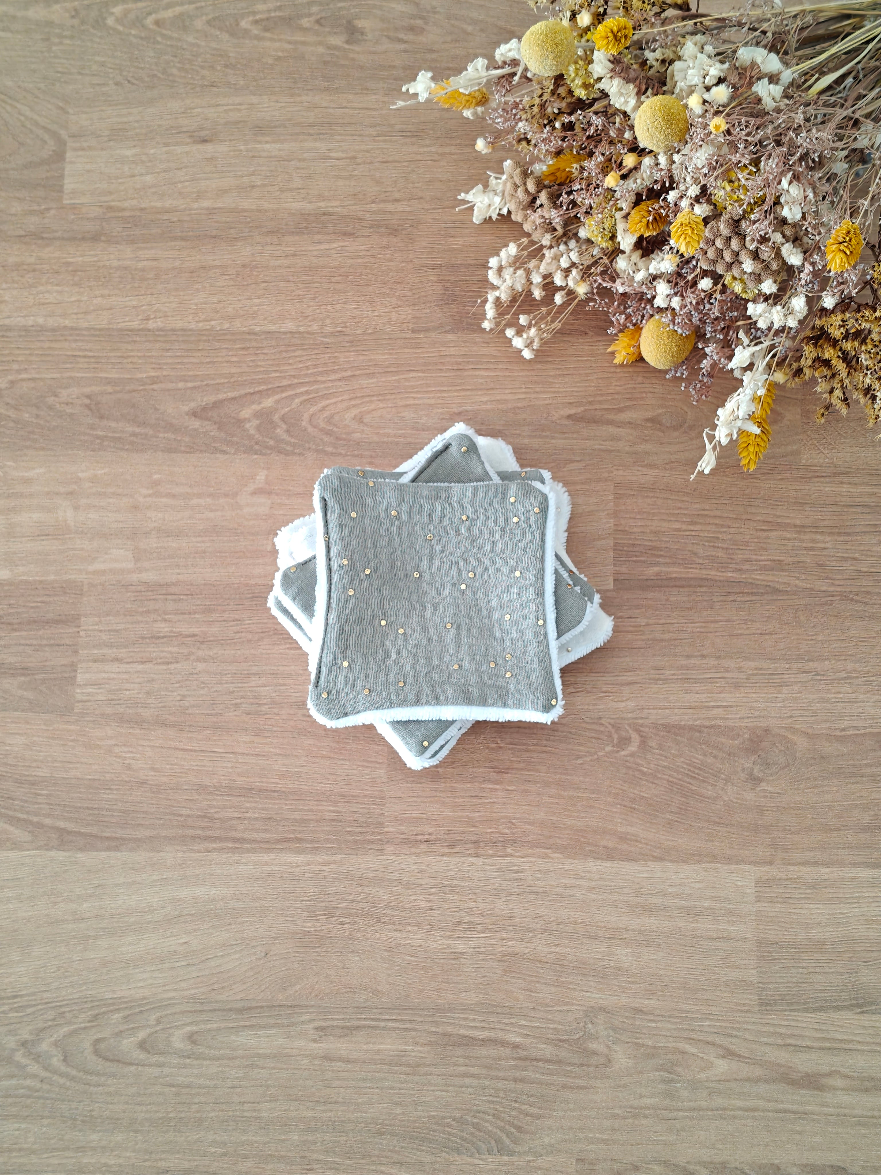 🌿Lingettes lavables- Aurore boréale (lot de 5)