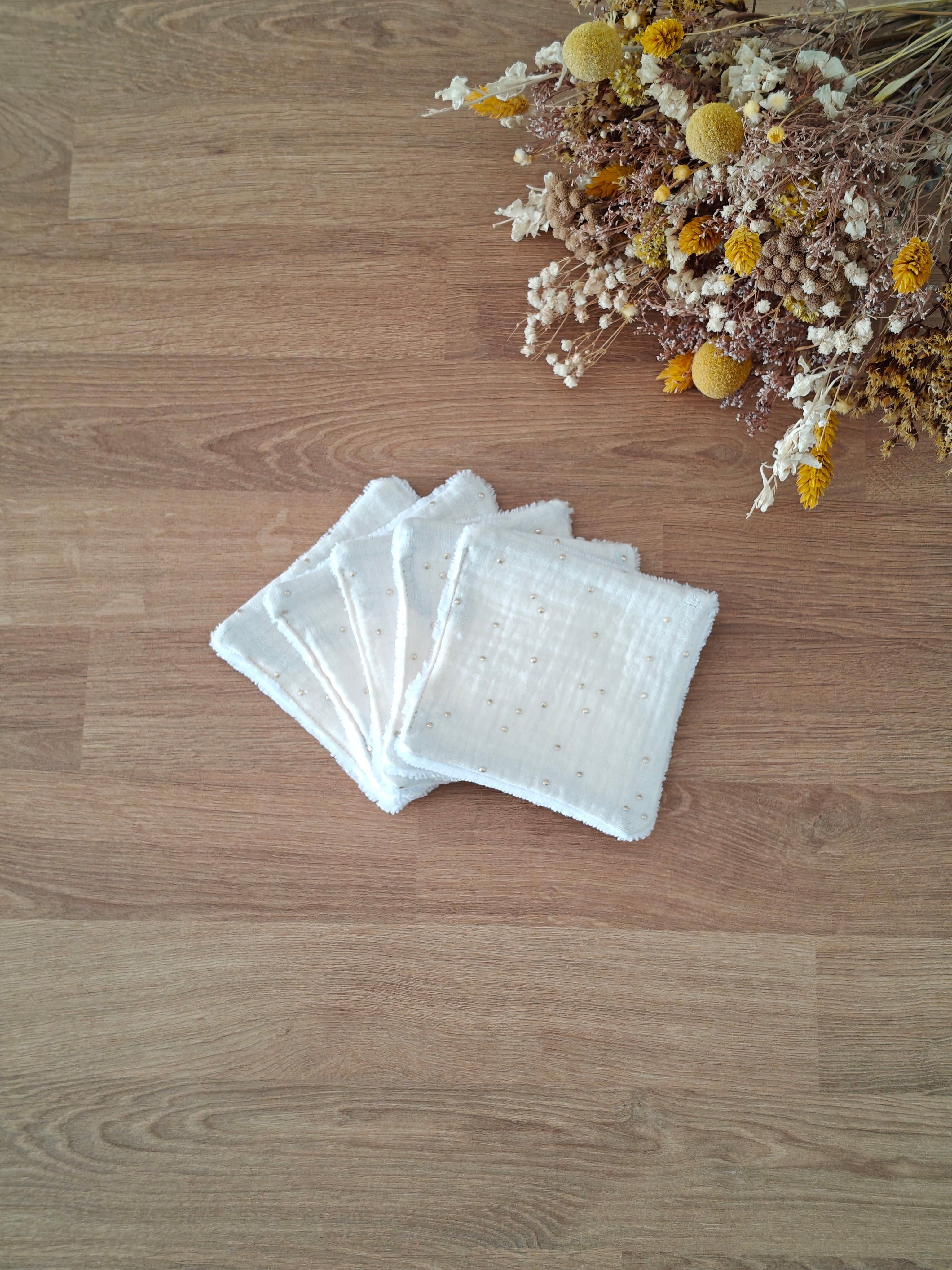 🤍 Lingettes lavables - Voie lactée (lot de 5)