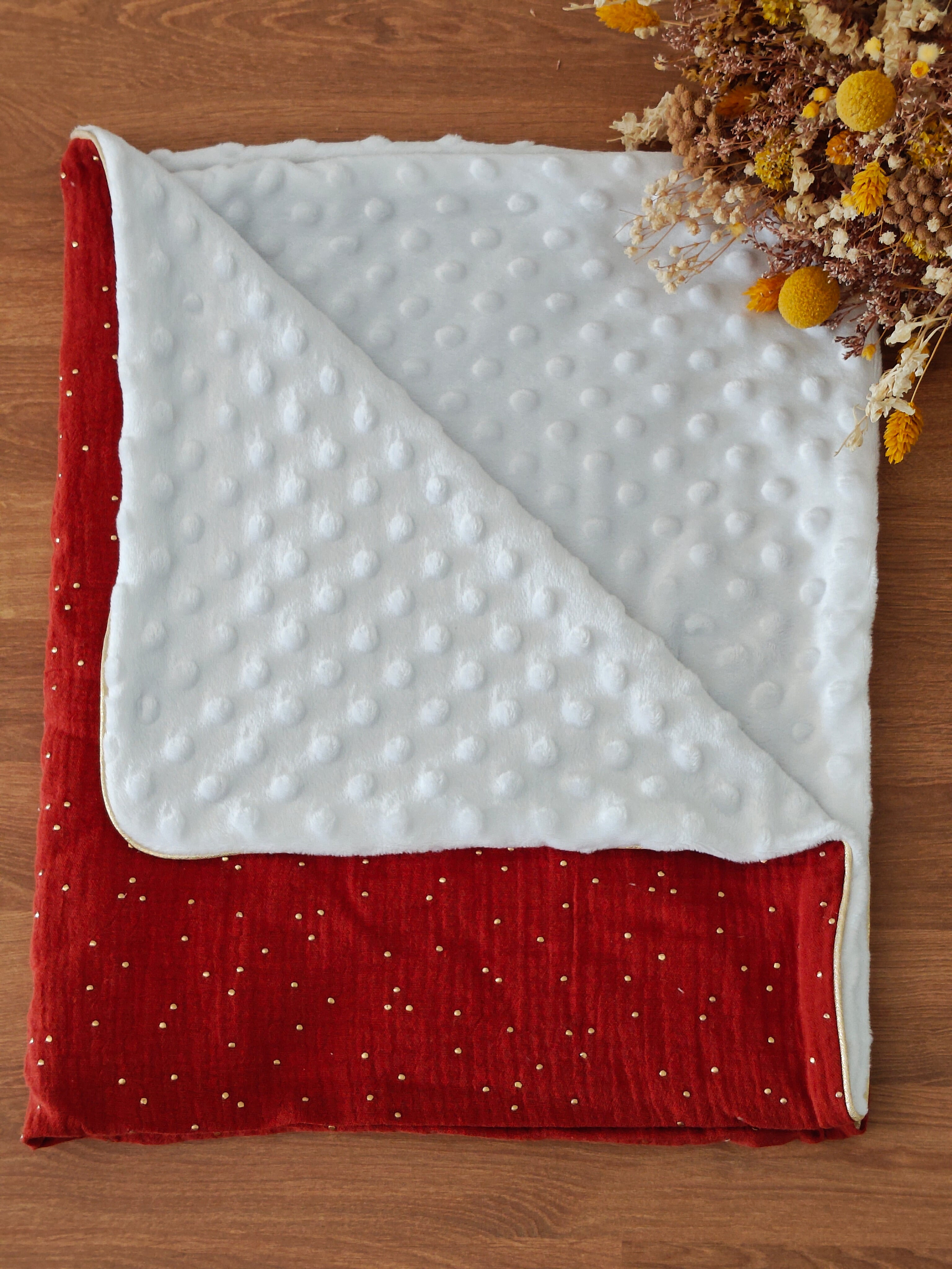 🍂 Couverture bébé - Comète cuivrée