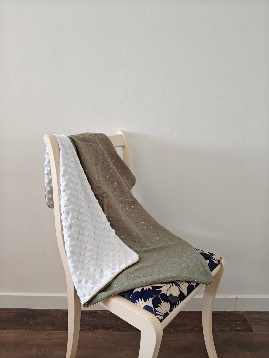 🌿 Couverture bébé - Aurore boréale