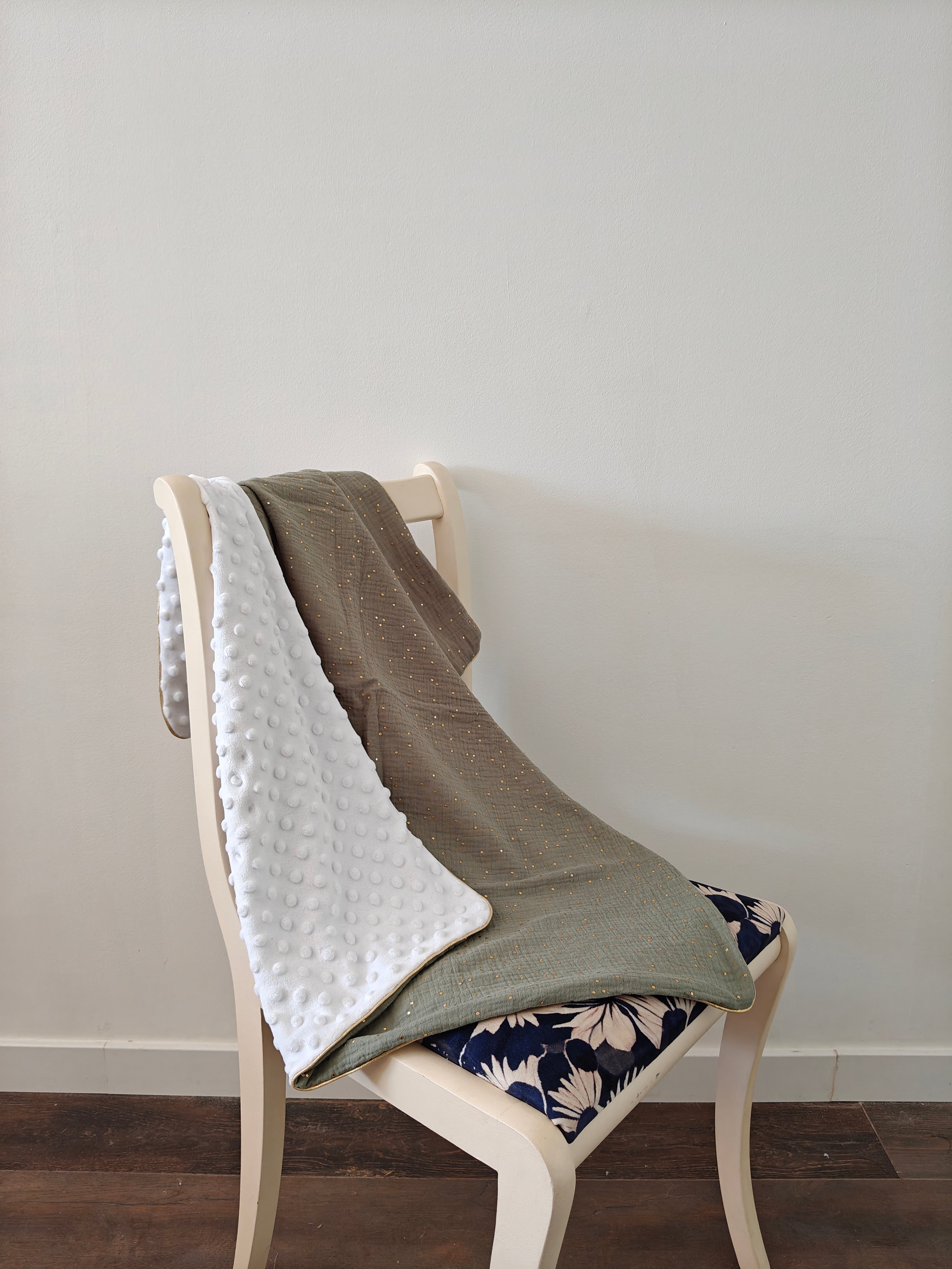 🌿 Couverture bébé - Aurore boréale
