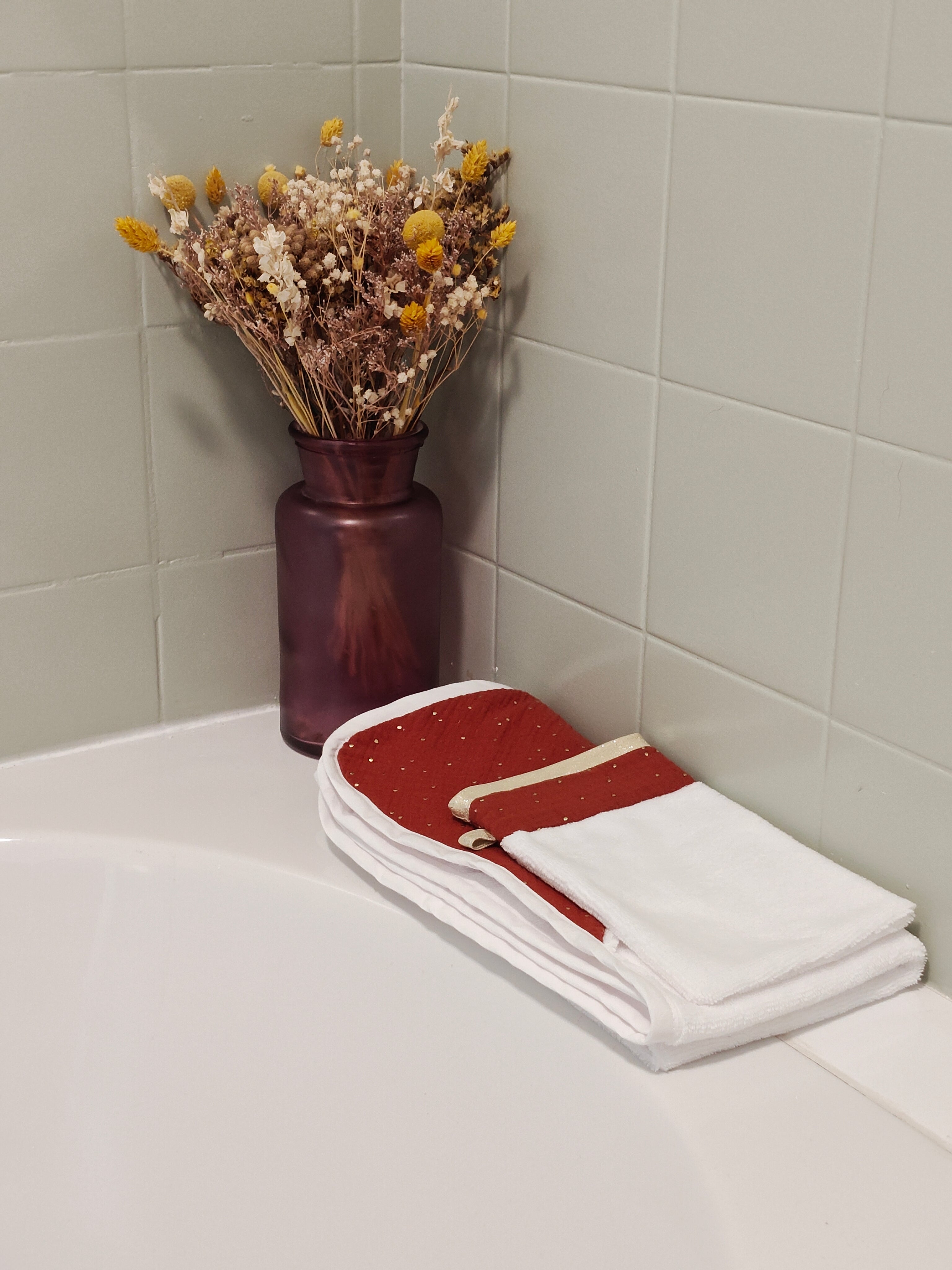🍂Gant de toilette - Comète cuivrée (à l'unité)